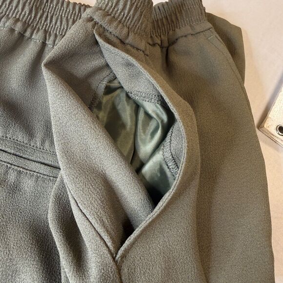 Anthropologie Women's M Green The Essential Pull-On Trouser Pockets - Picture 15 of 15